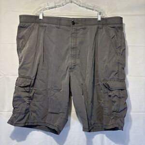 Wrangler Gray Relaxed Fit Cargo Shorts Casual Work Shorts 10in Inseam Men’s 44